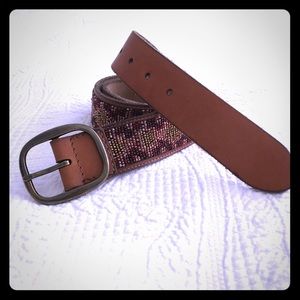 Lucky Brand Women's Boho Beaded Belt Size: M